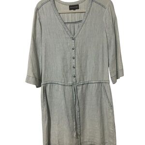 Michael Stars Light Gray Denim Tunic Mini dress